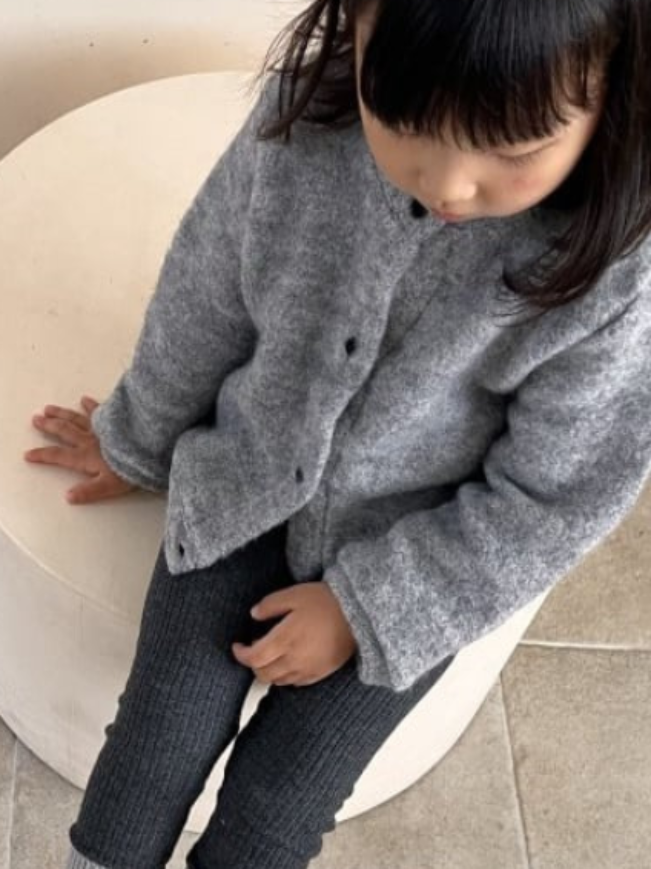 Wool buckle vest grey