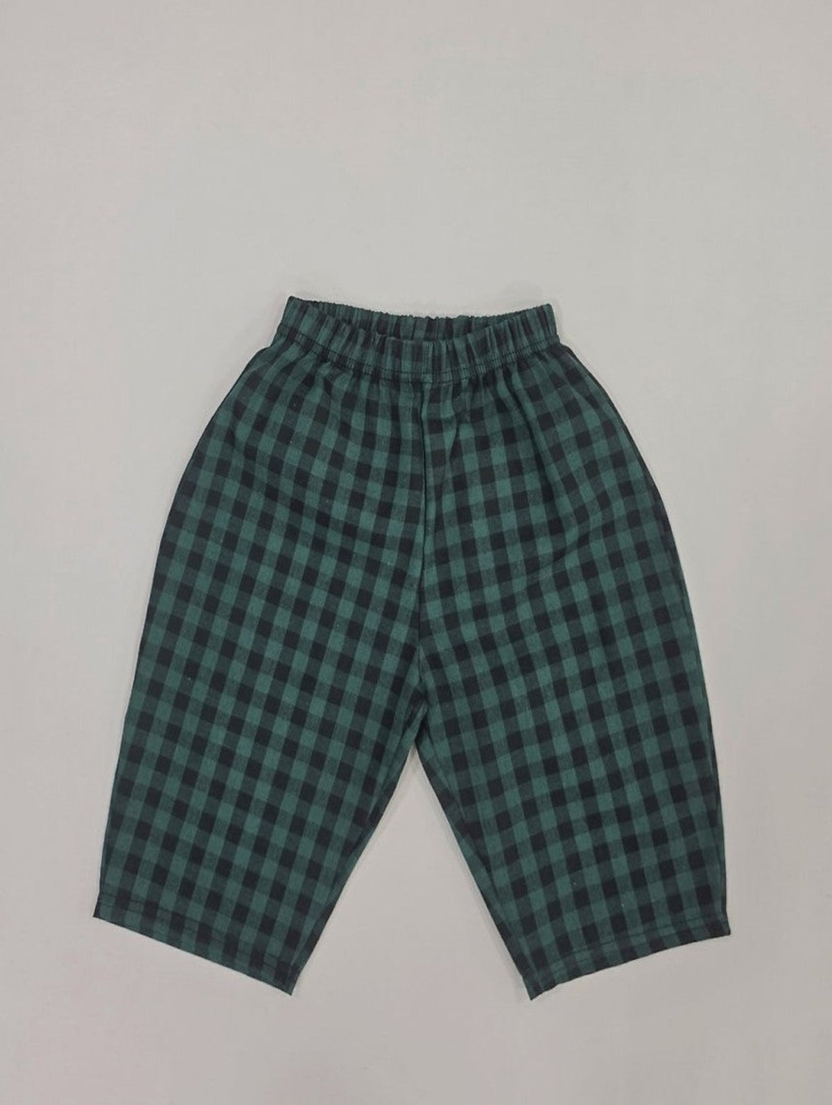 Check autumn pants green-black