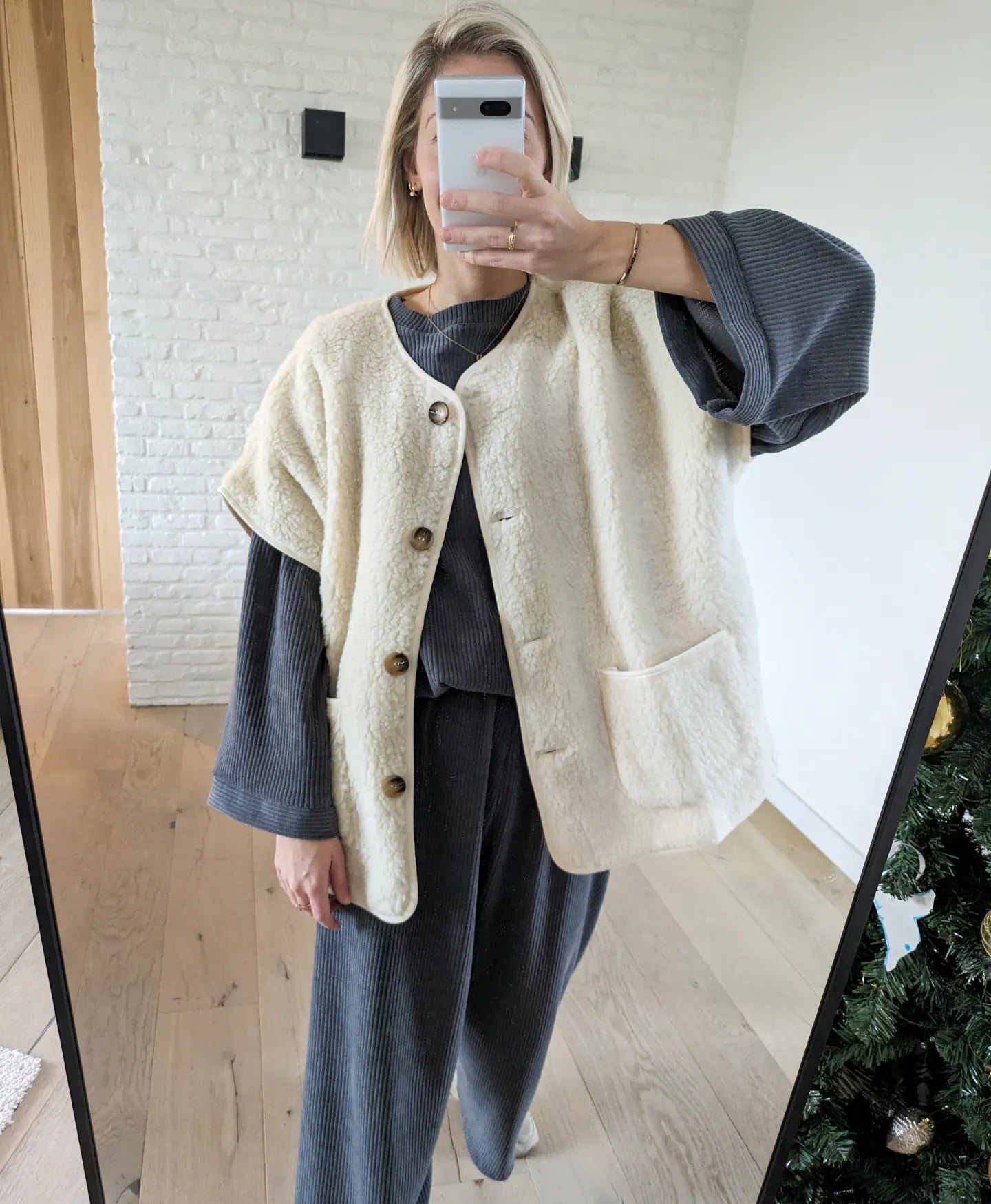 Bodywarmer Lala cream Deuxpourdeux