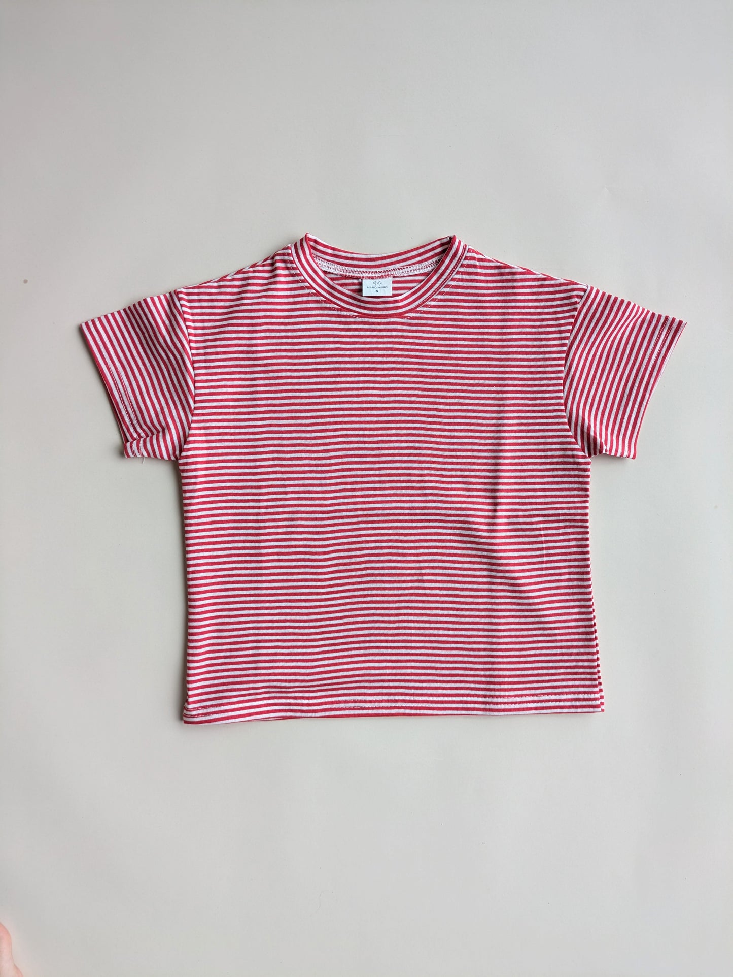 Striped tee red