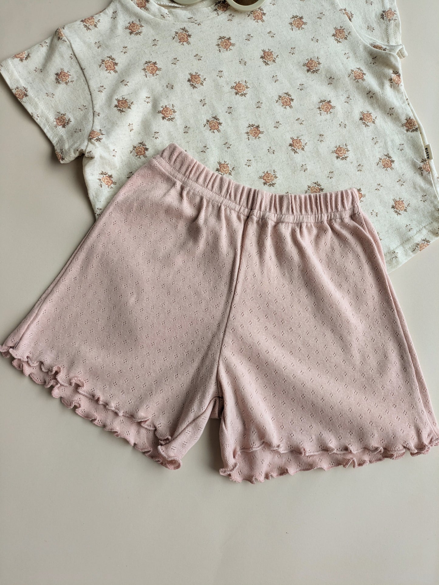 Ruffle short pink