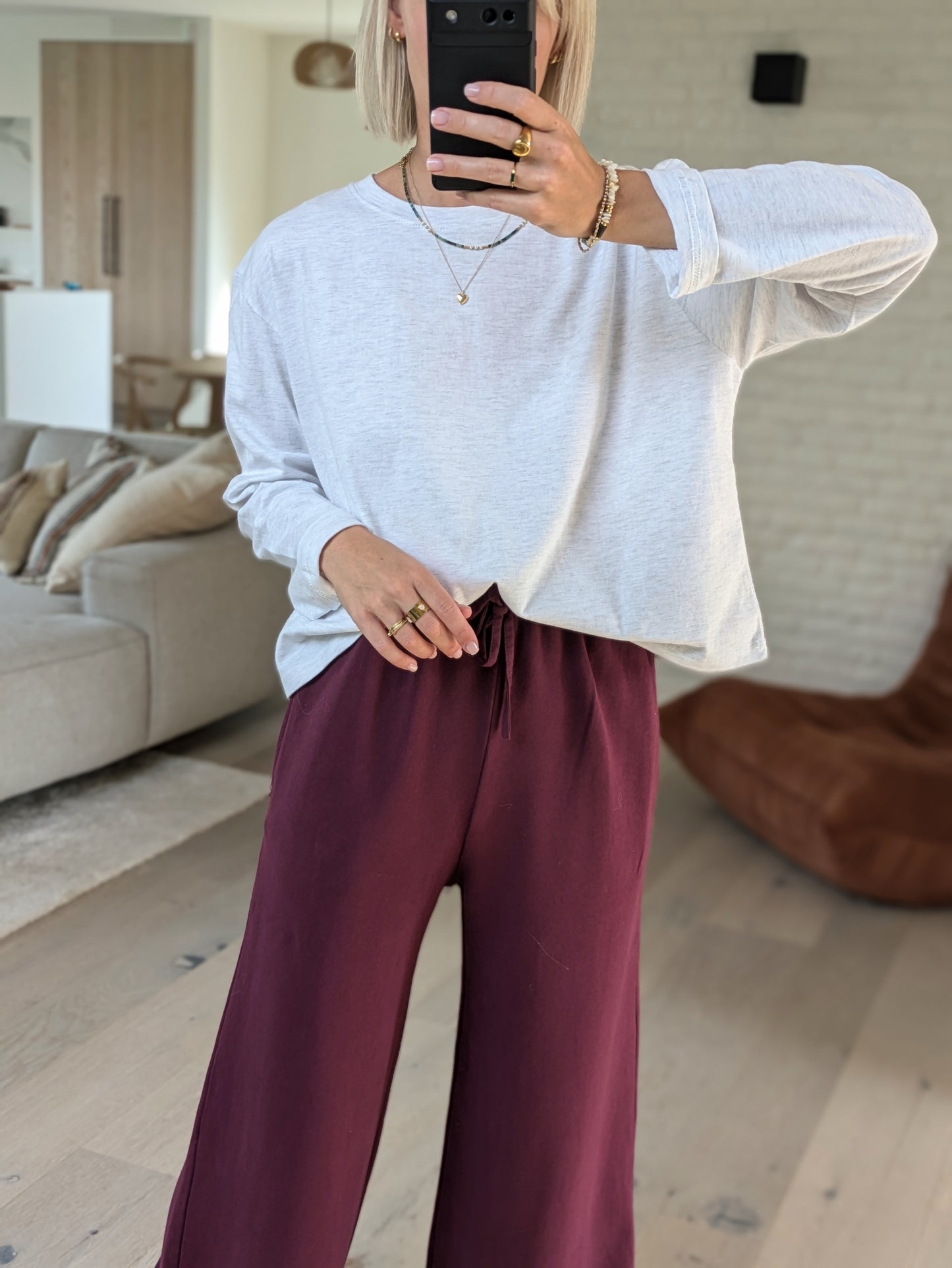 DEUXPOURDEUX THE LABEL - longsleeve tee white melange