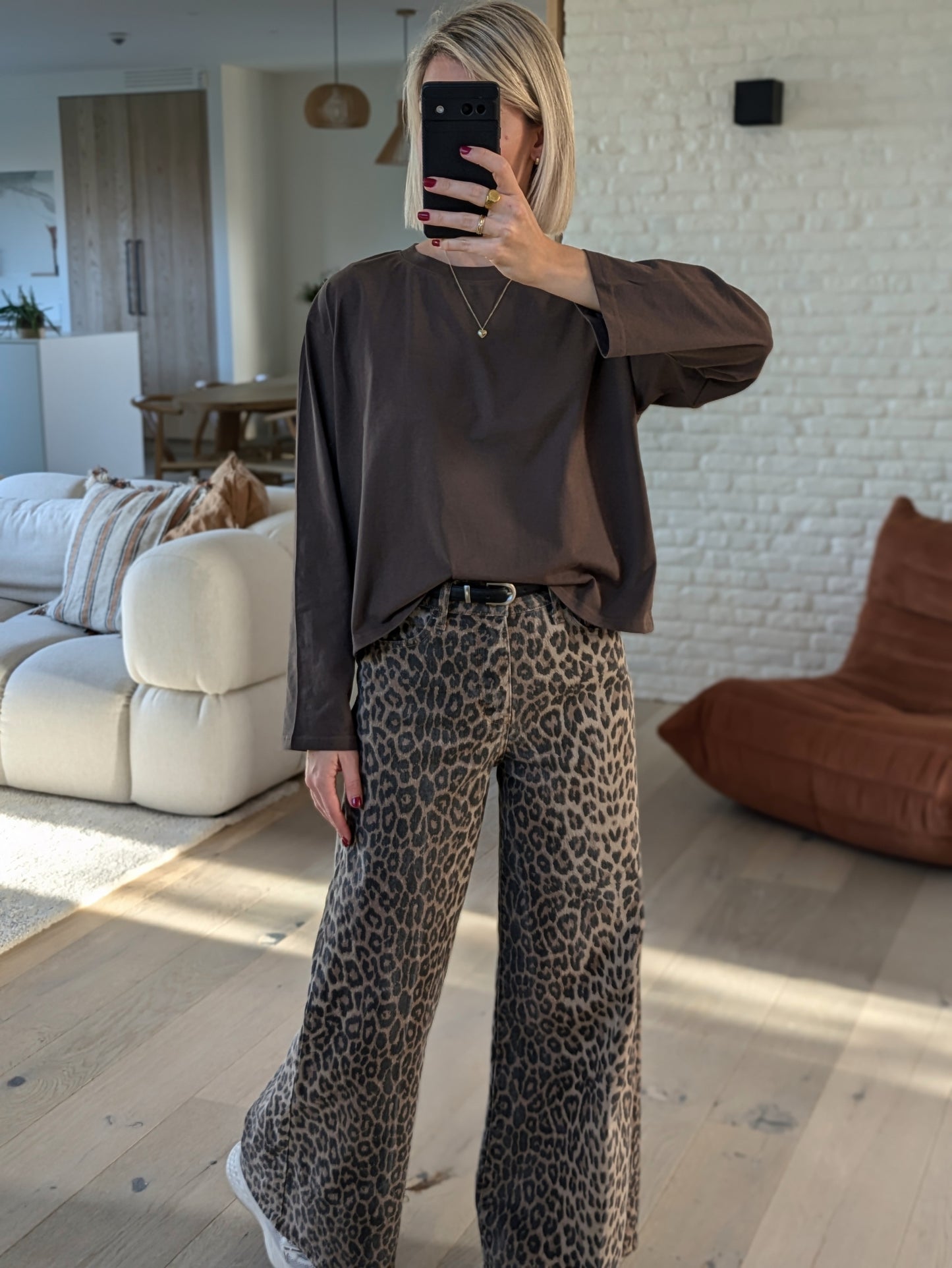 DEUXPOURDEUX THE LABEL - longsleeve tee brown