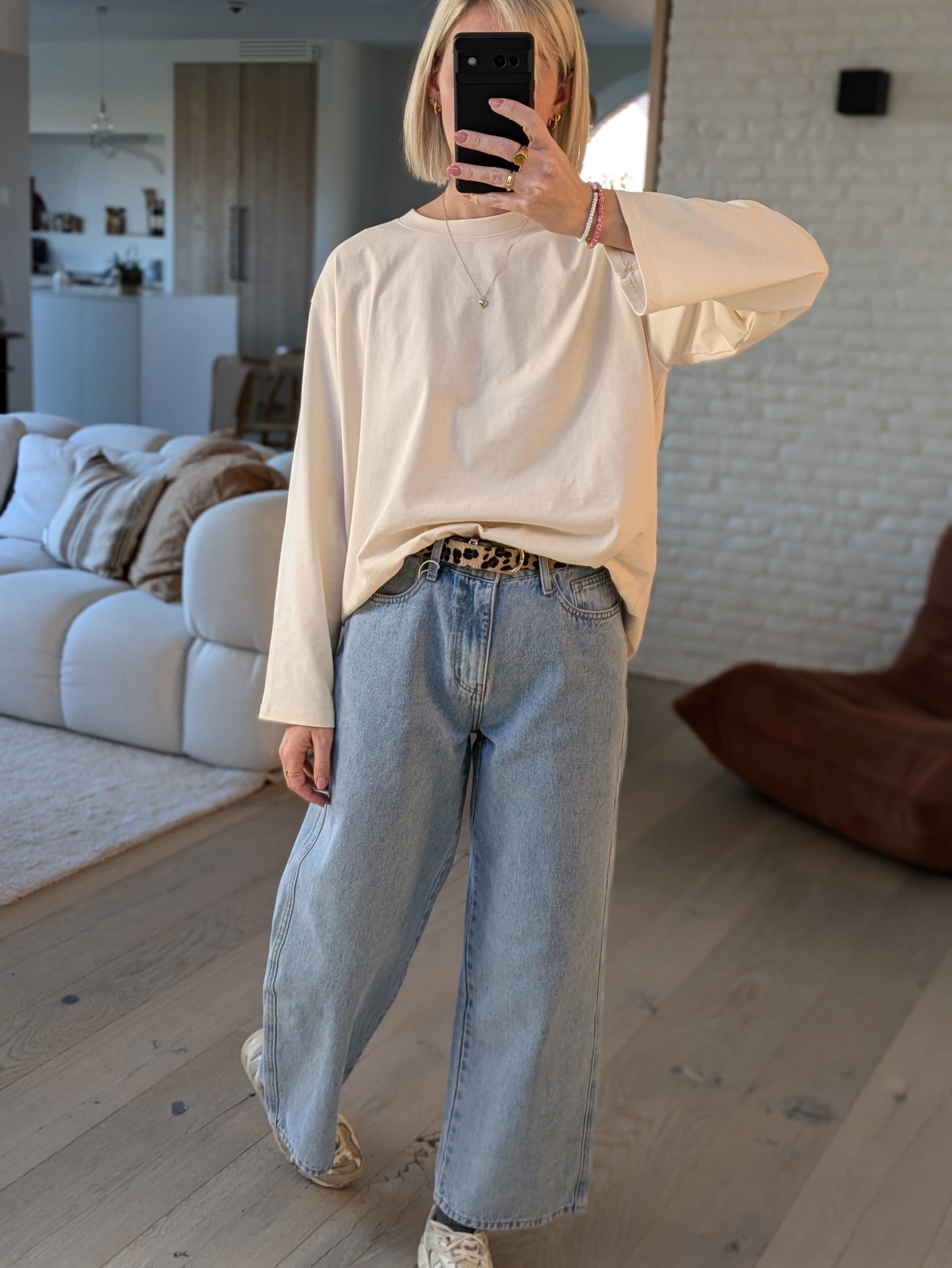 DEUXPOURDEUX THE LABEL - Remy longsleeve tee cream