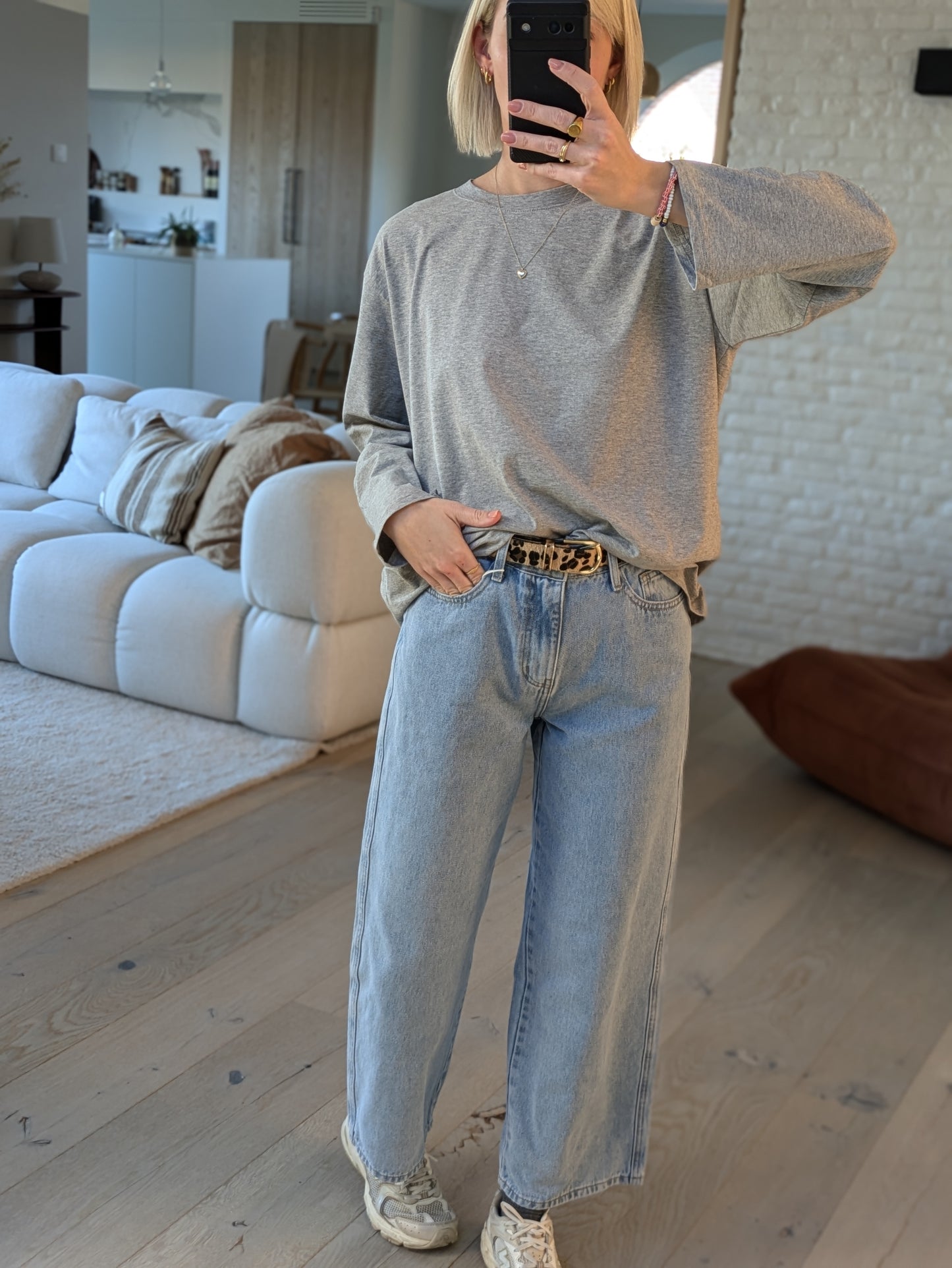 DEUXPOURDEUX THE LABEL - Remy longsleeve tee grey