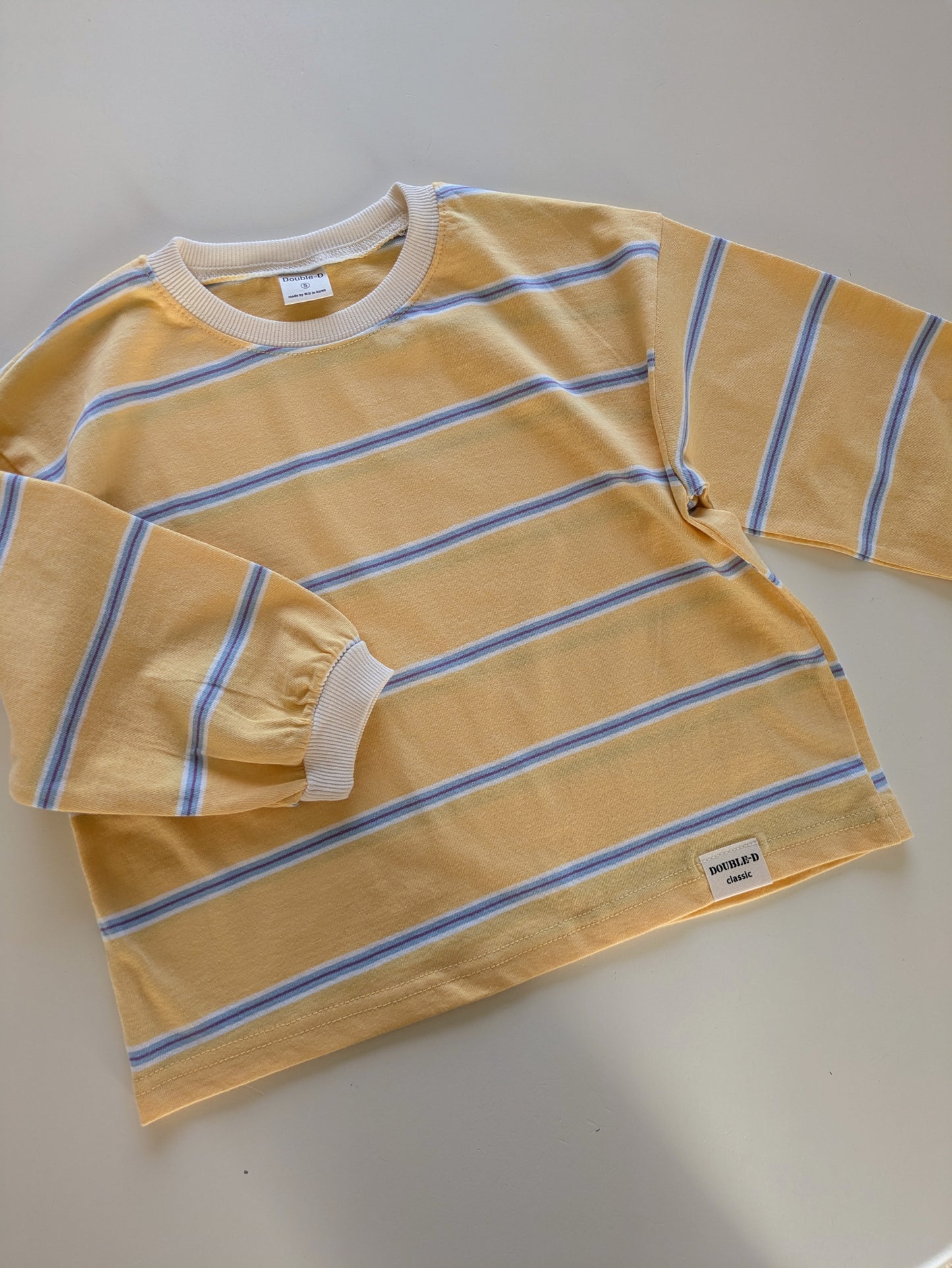 Striped tee yellow