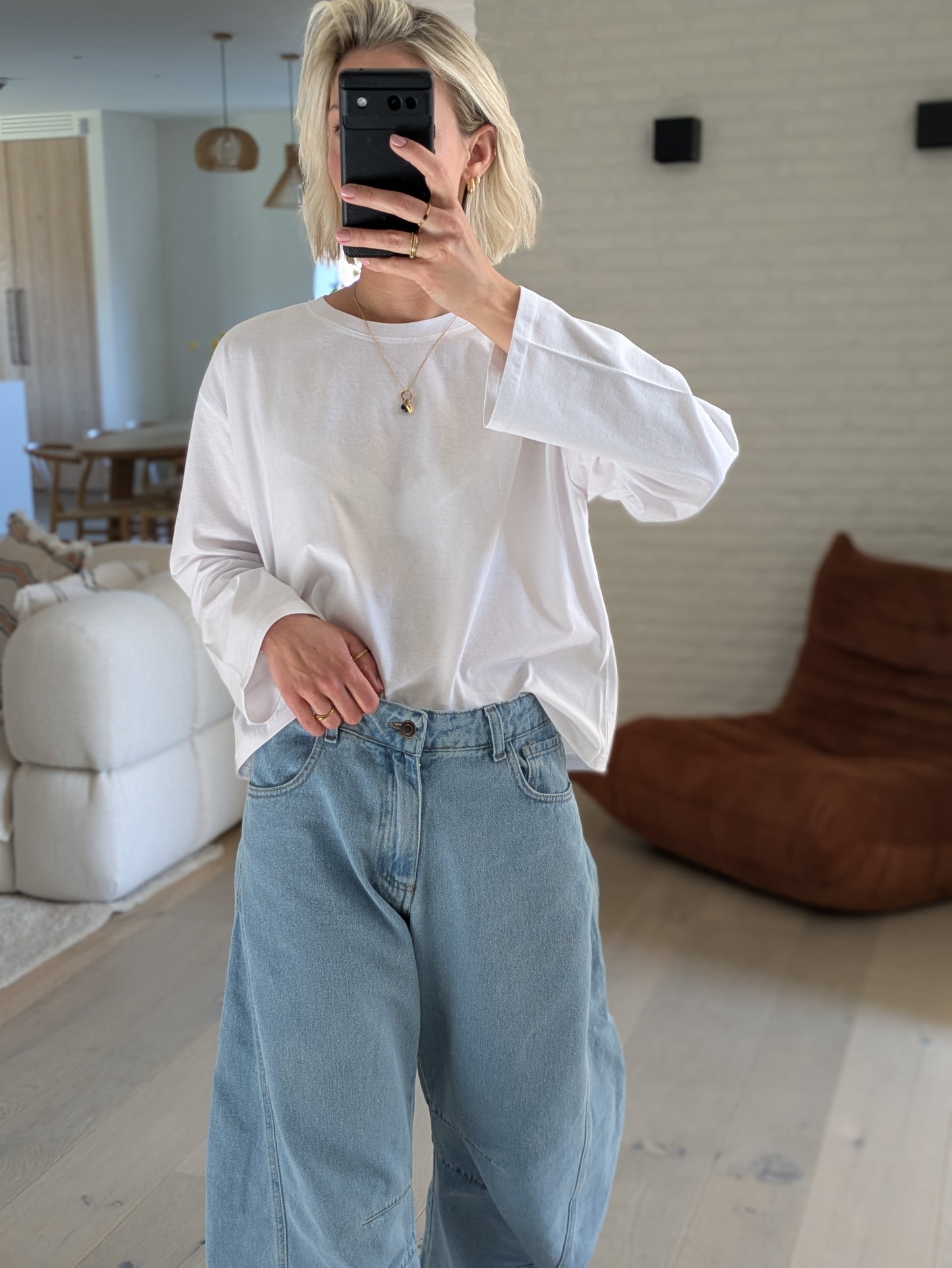 DEUXPOURDEUX THE LABEL - Kiki longsleeve tee white