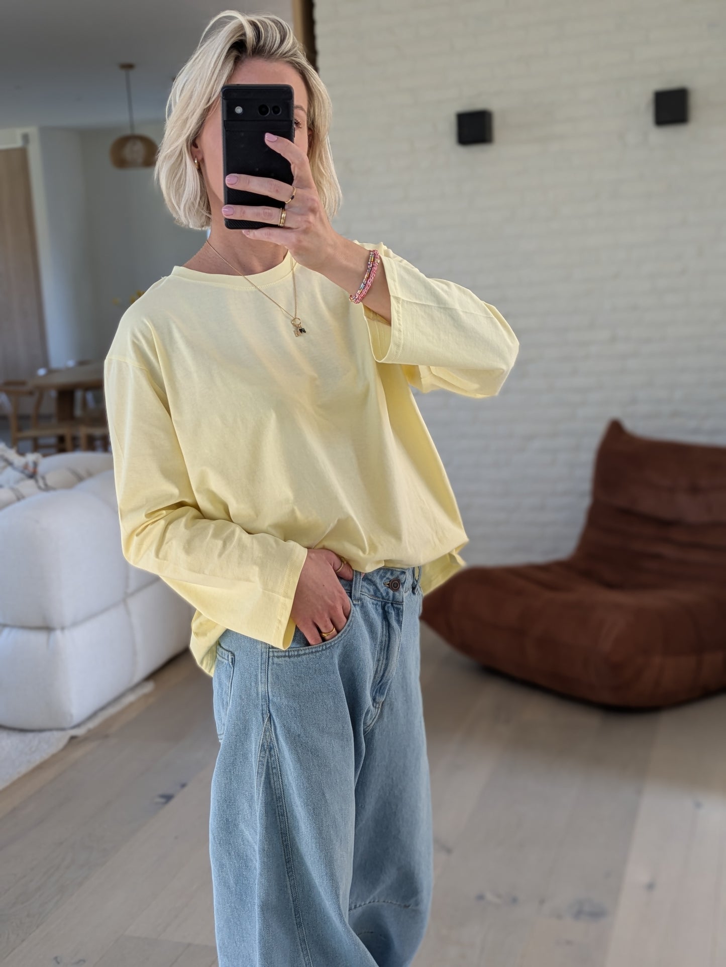 DEUXPOURDEUX THE LABEL - Remy longsleeve tee yellow