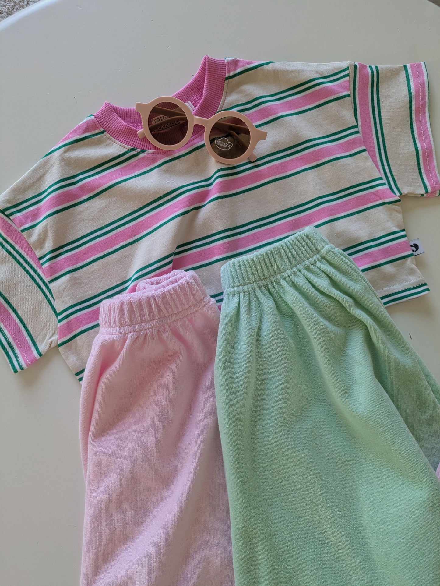 Striped crop tee