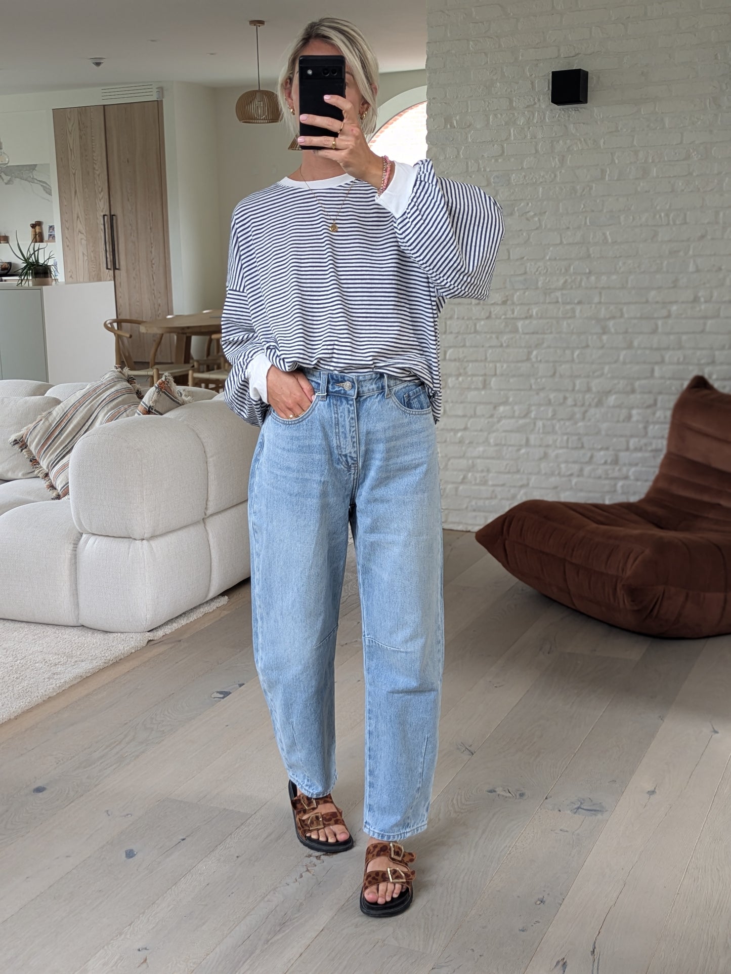 DEUXPOURDEUX THE LABEL - Diana striped tee navy