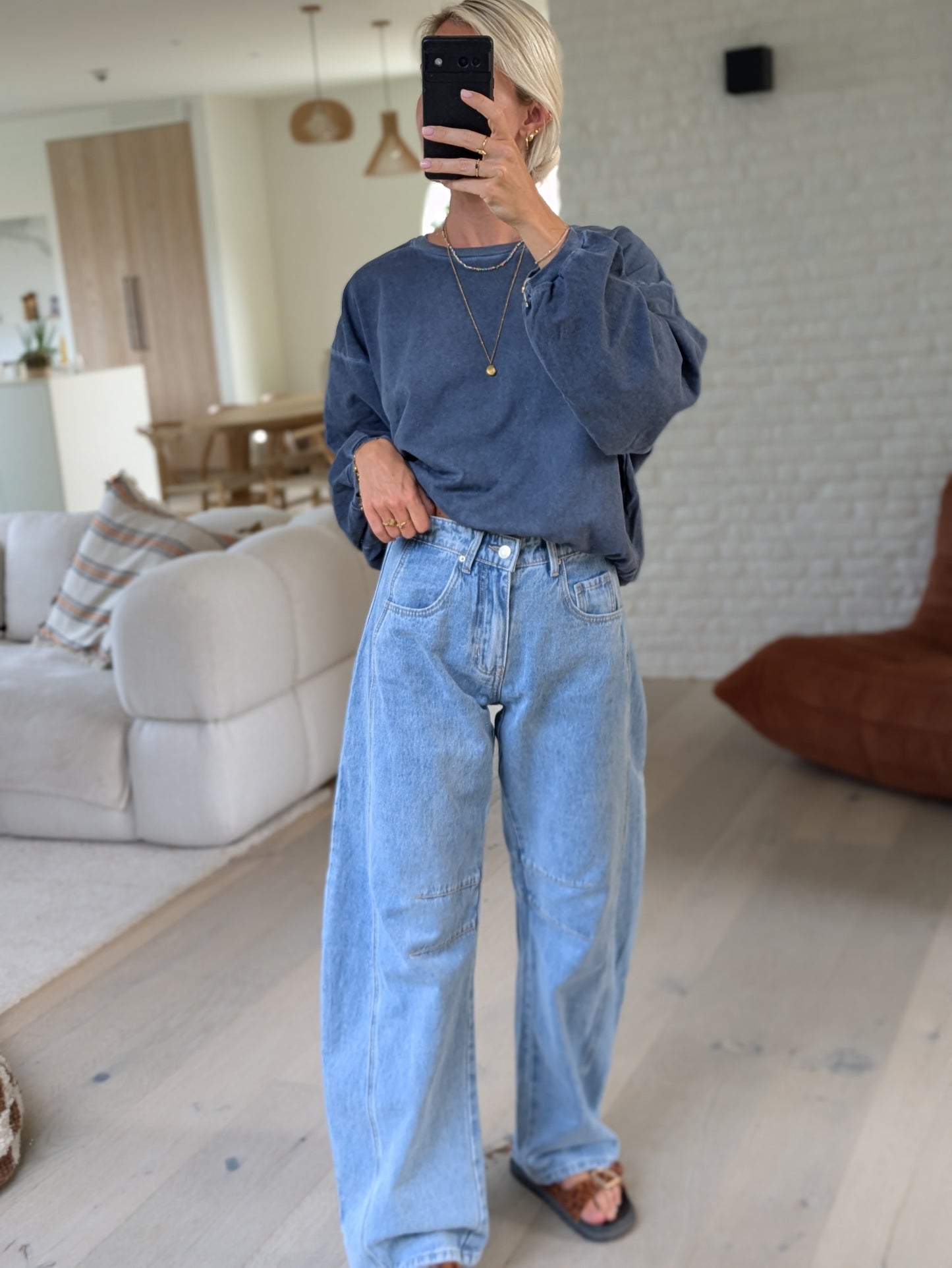 Barrel jeans blue