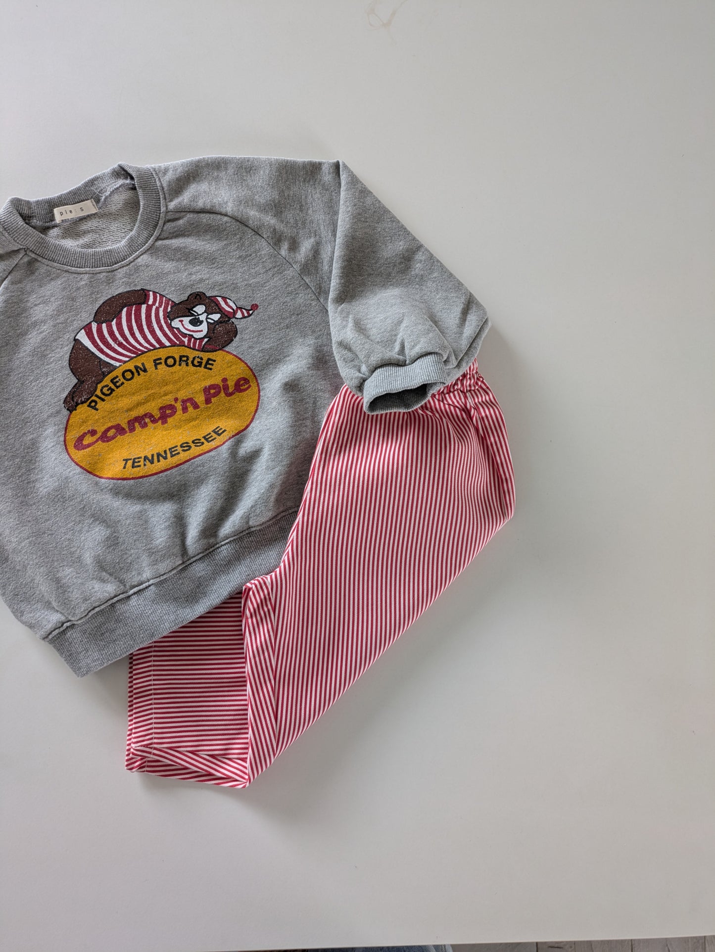 sleeping bear sweater grey