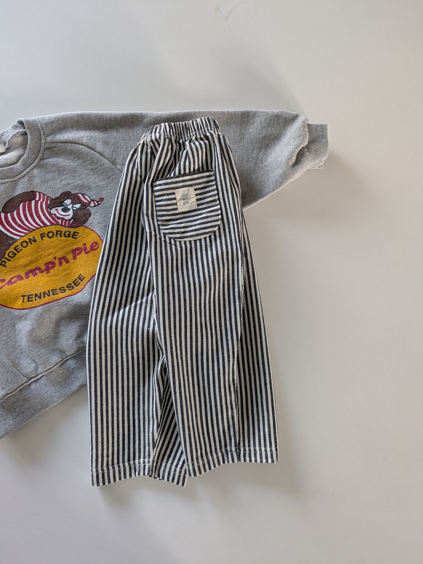 sleeping bear sweater grey