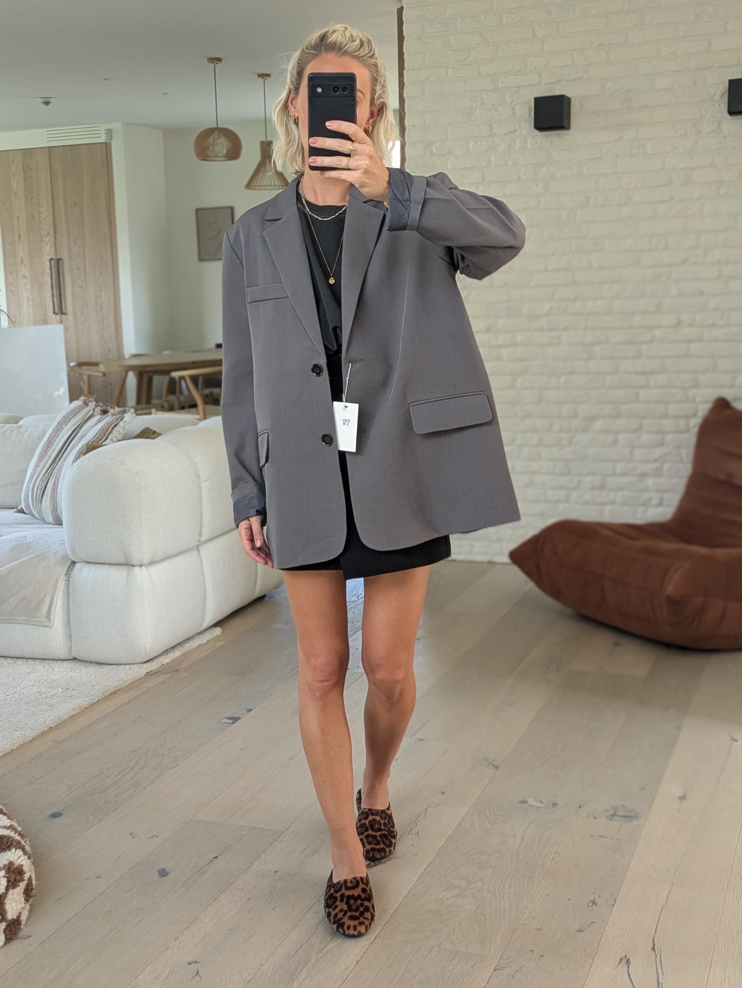 Oversized blazer grey