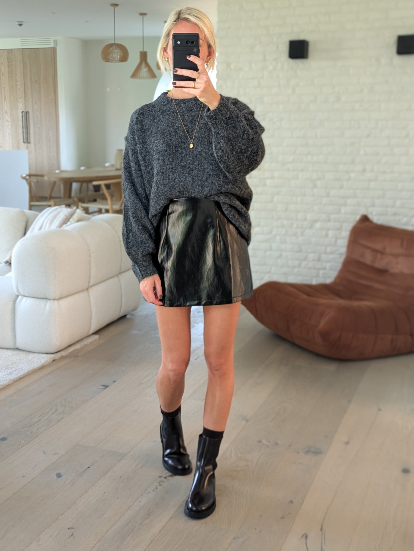 Marie pull dark grey