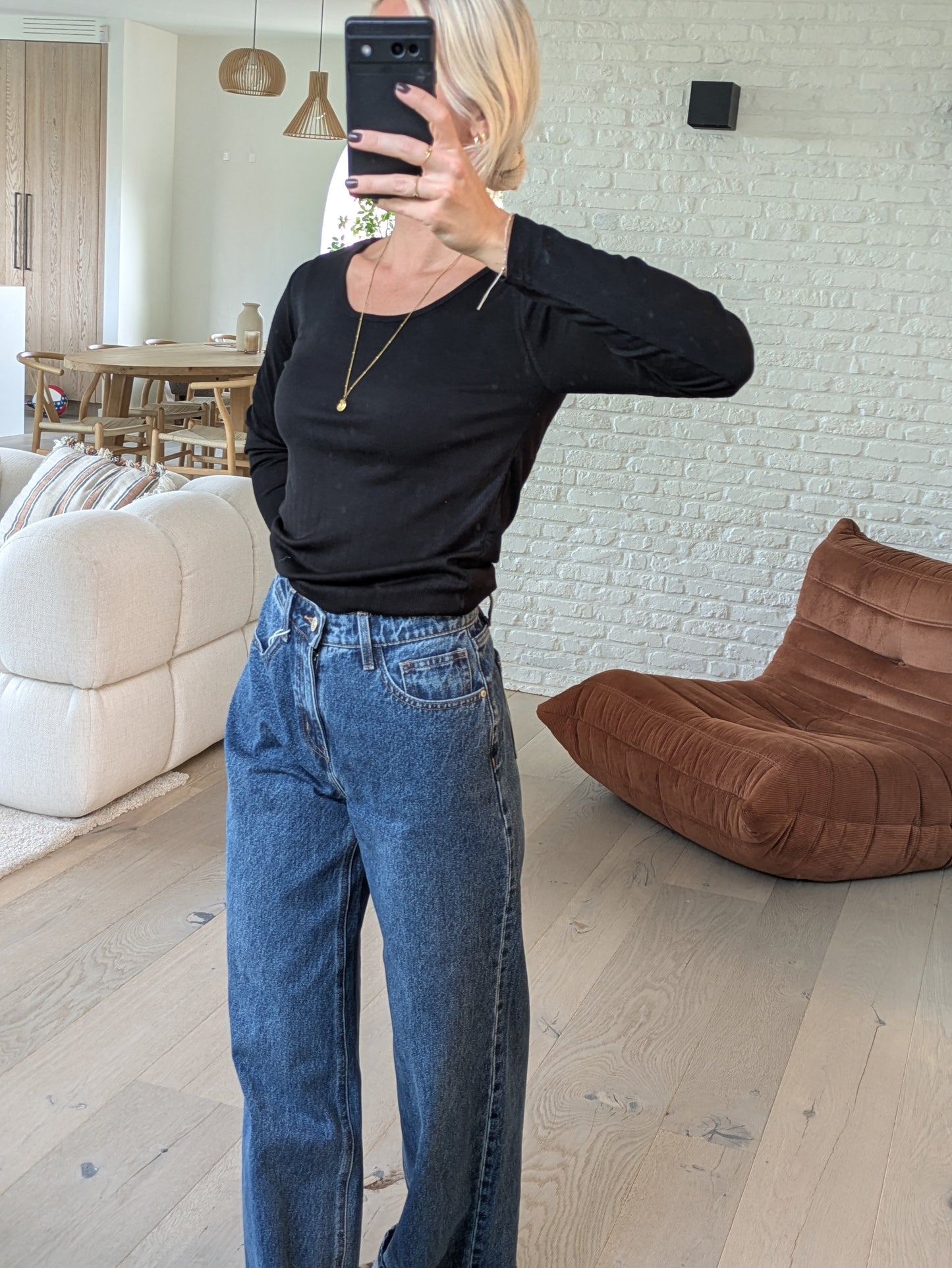 DEUXPOURDEUX THE LABEL - Mozes ribbed longsleeve tee black