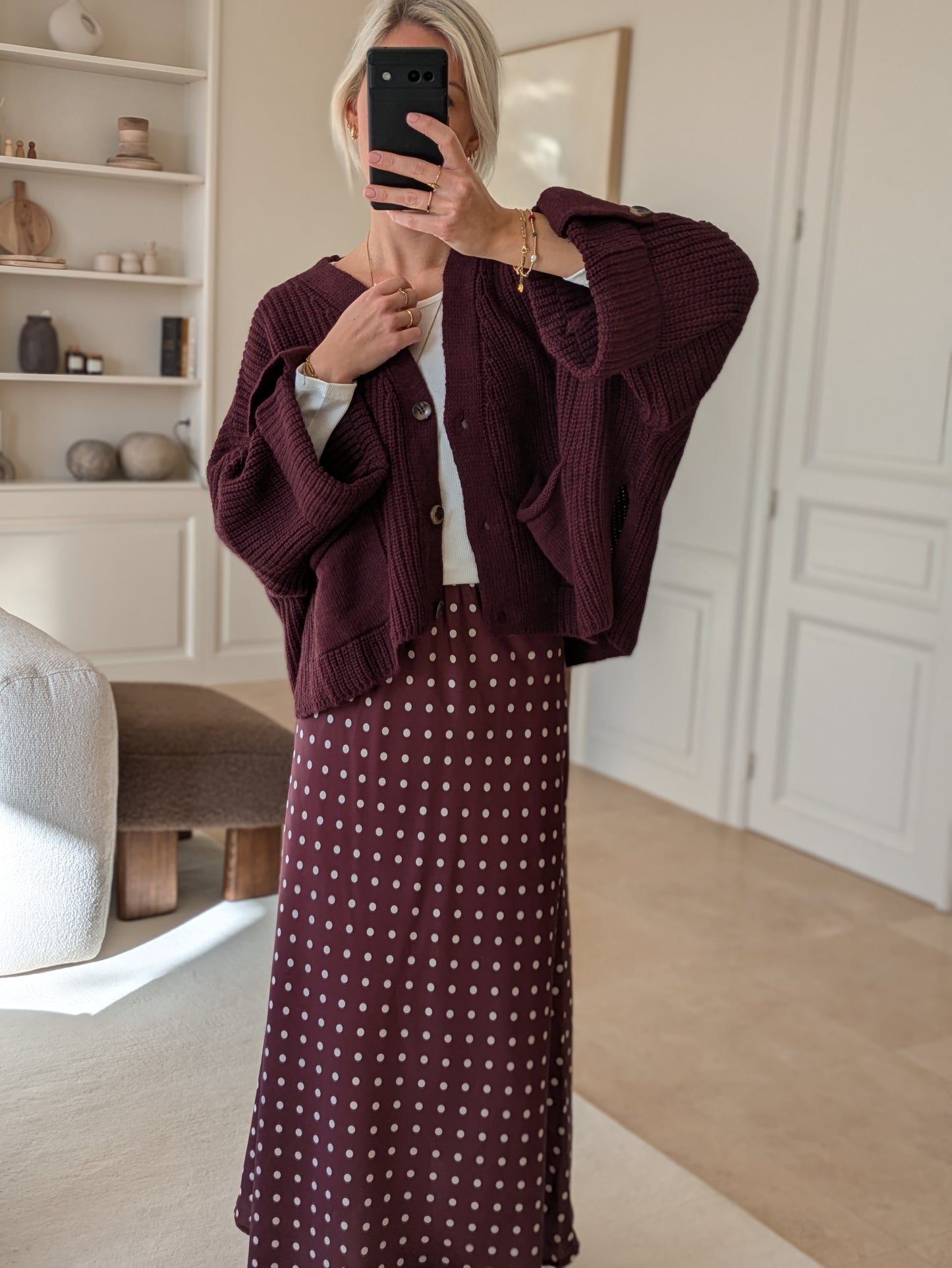 Fran cardigan burgundy