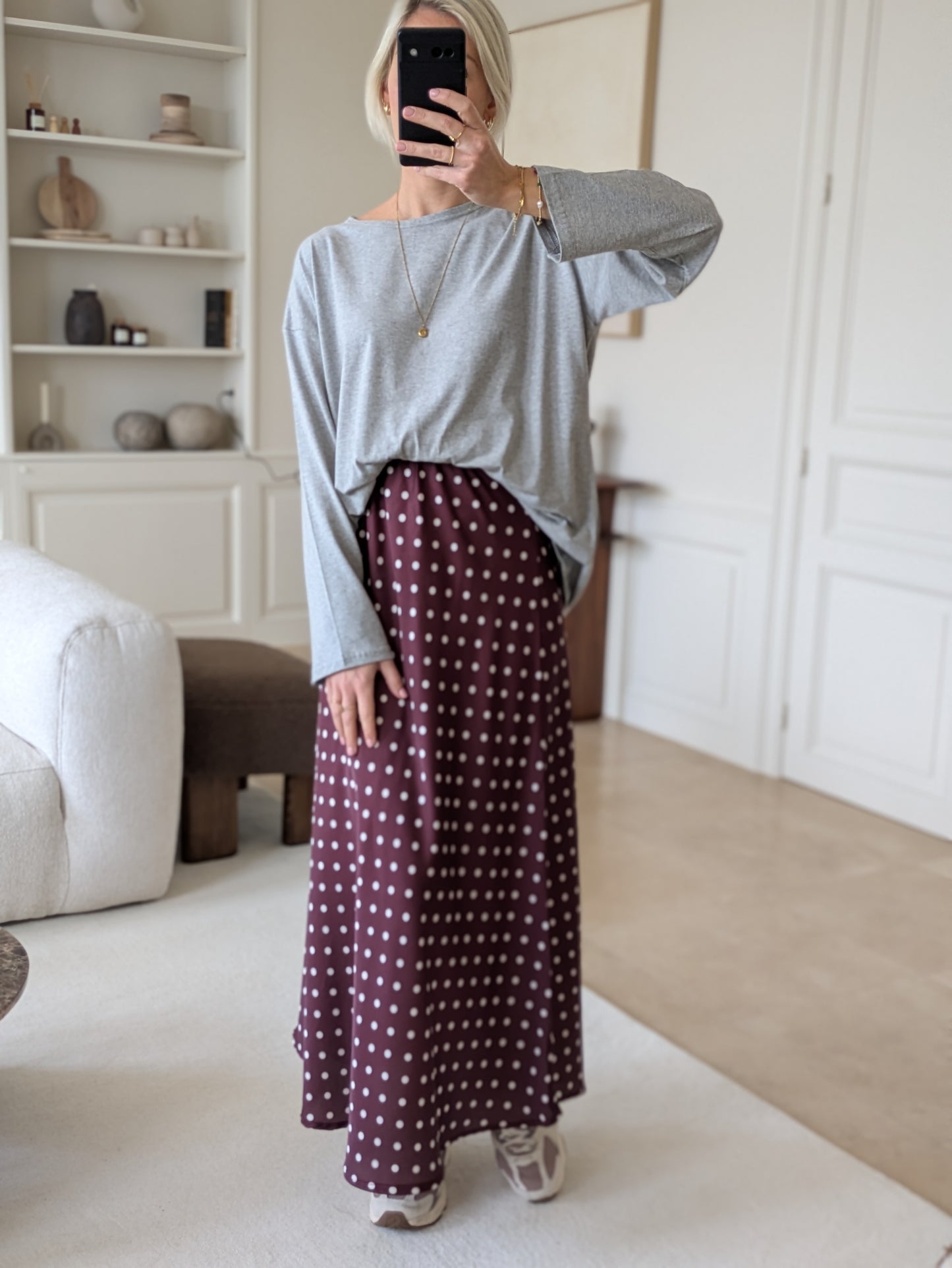 DEUXPOURDEUX THE LABEL - Olivia longsleeve tee grey