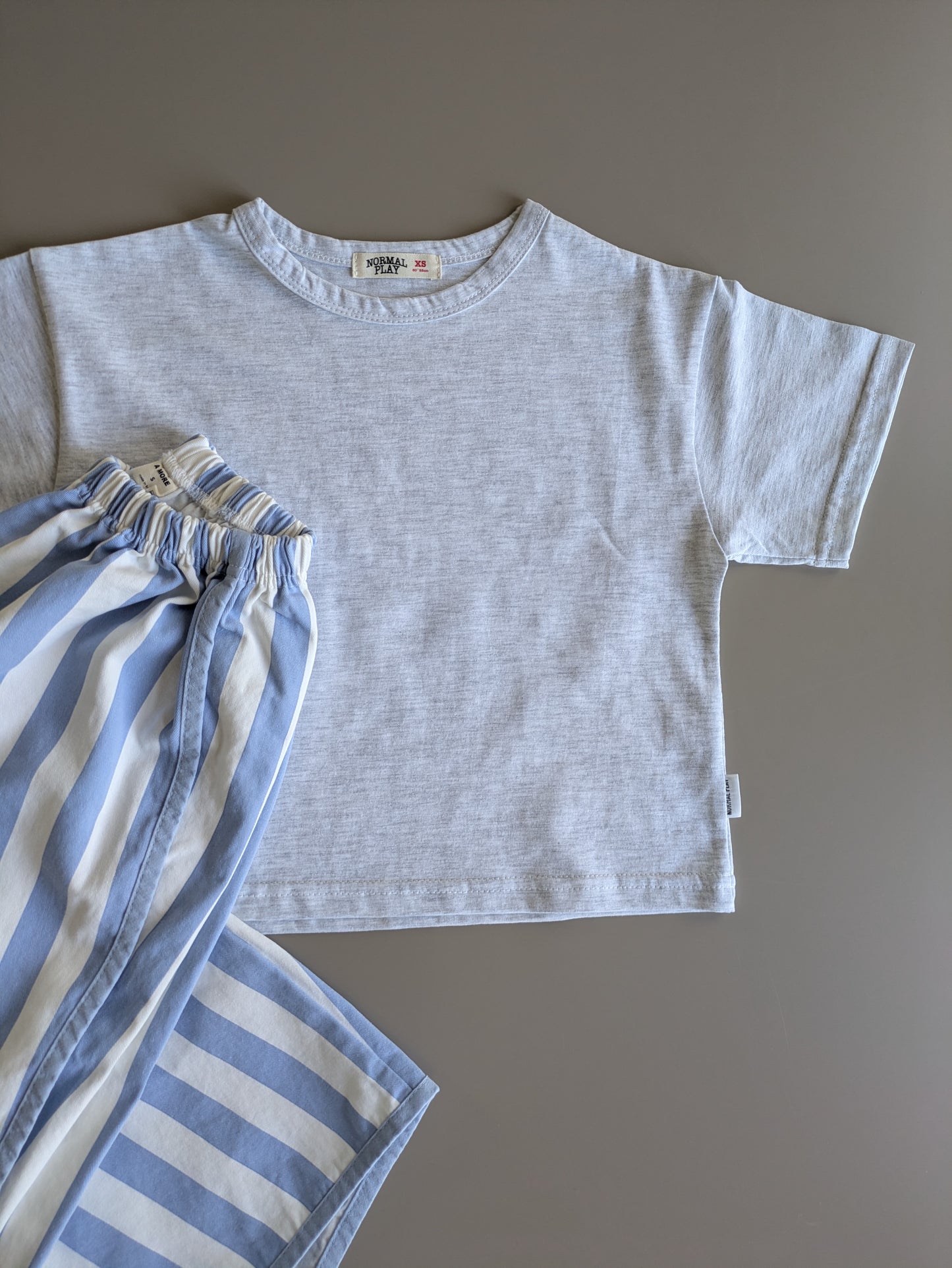 Oversized tee white melange
