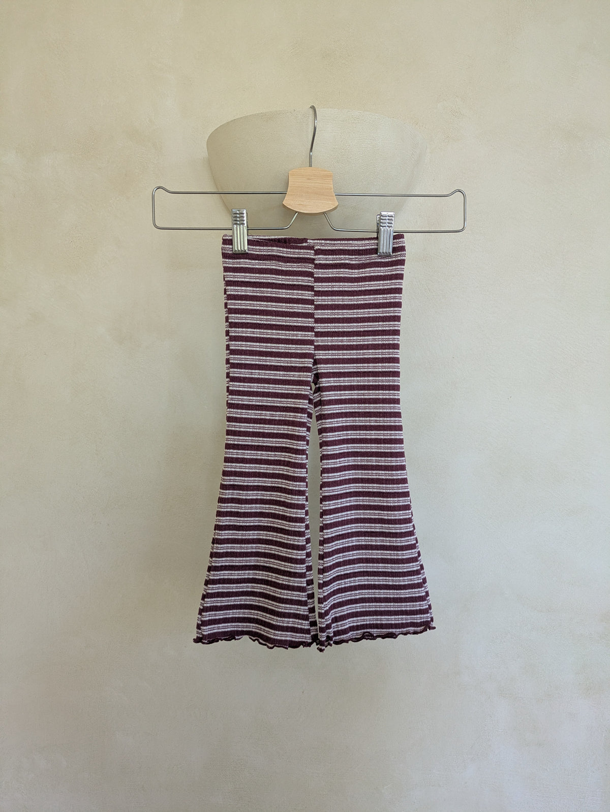 Rib pop legging wine