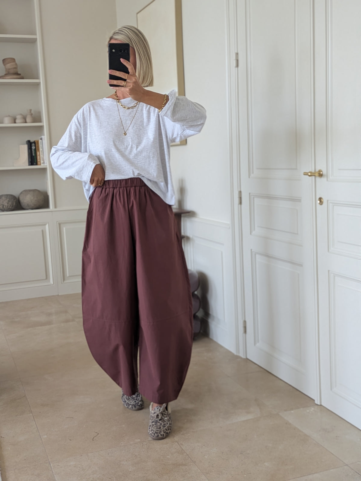 DEUXPOURDEUX THE LABEL - Olivia longsleeve tee white melange