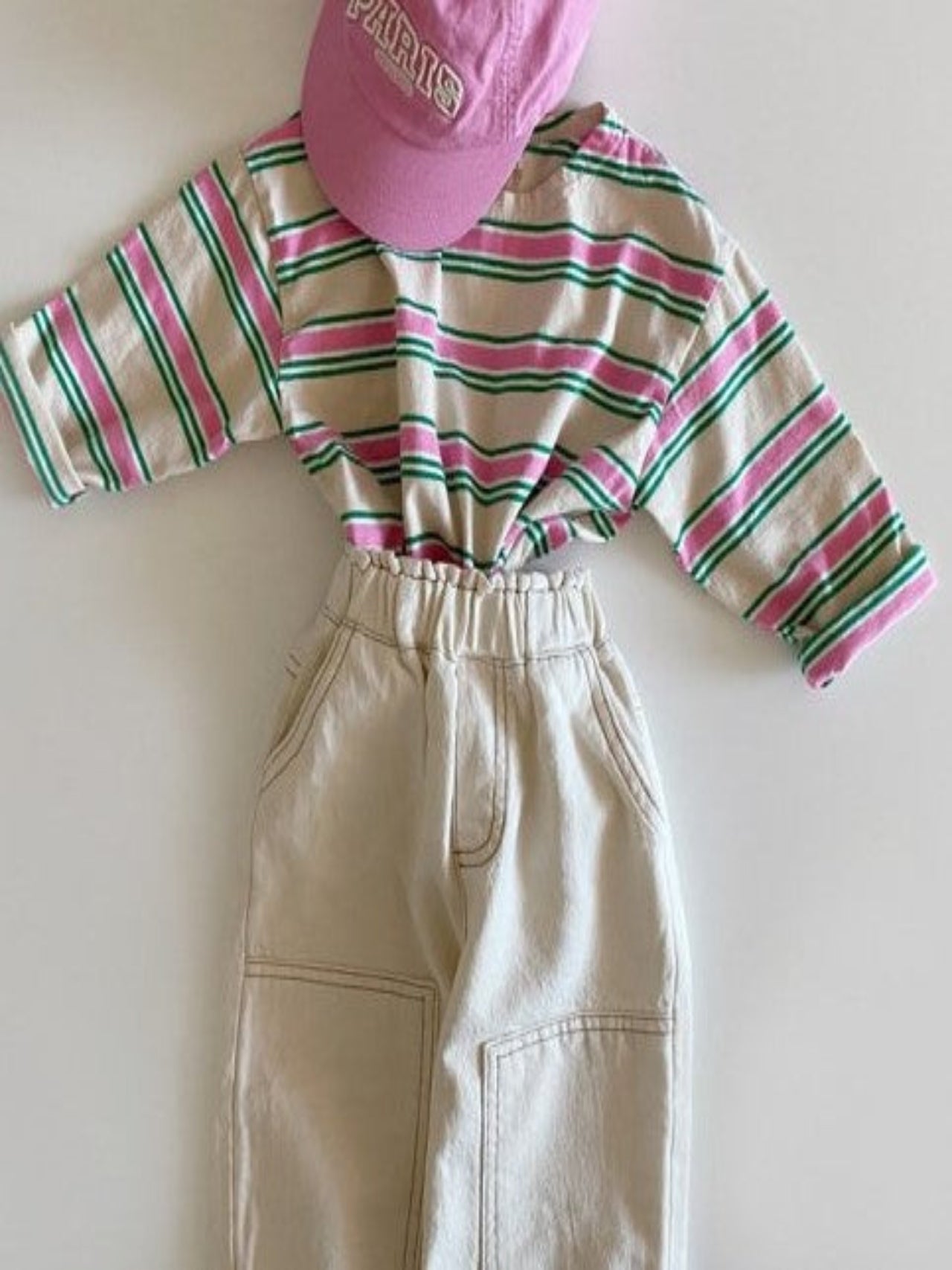 Striped tee pink