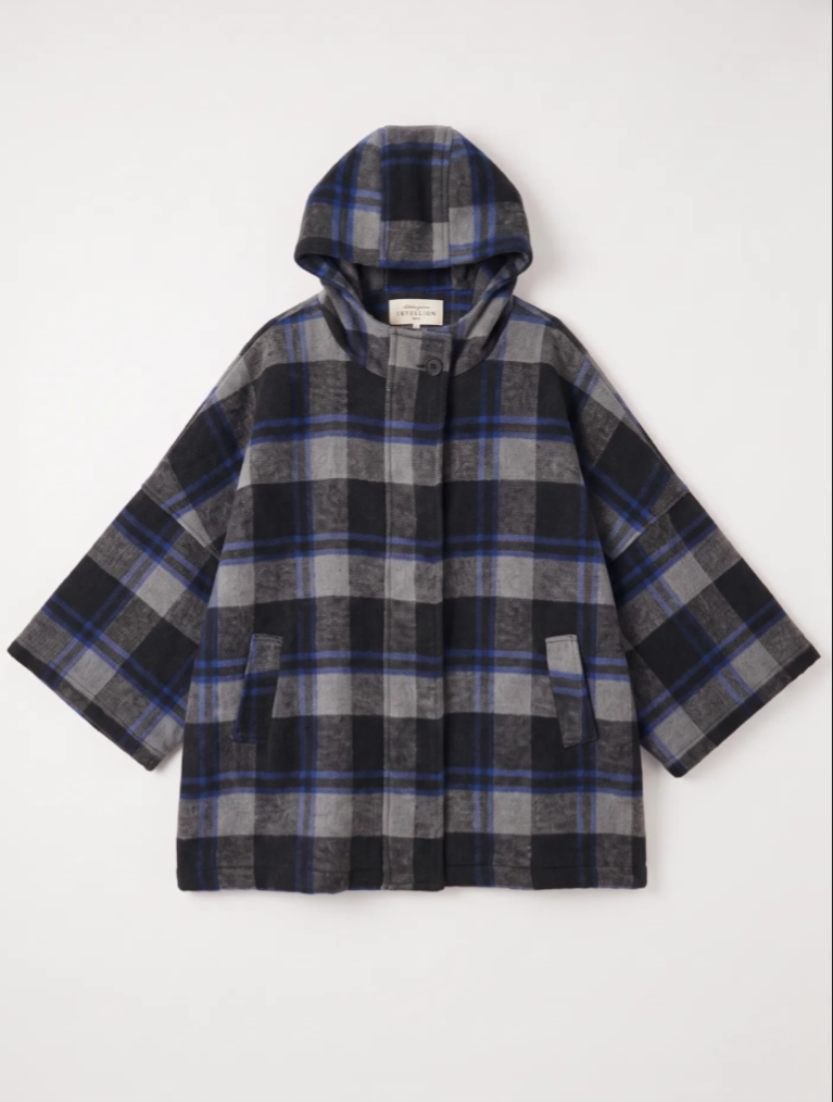 Check vest grey-navy