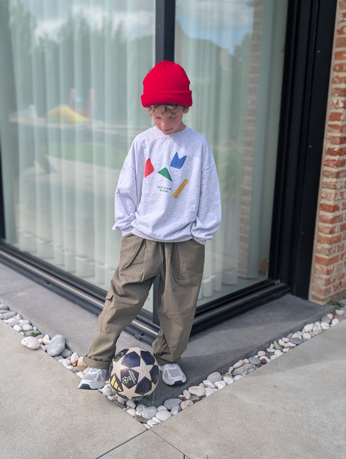 Shape sweatshirt white melange