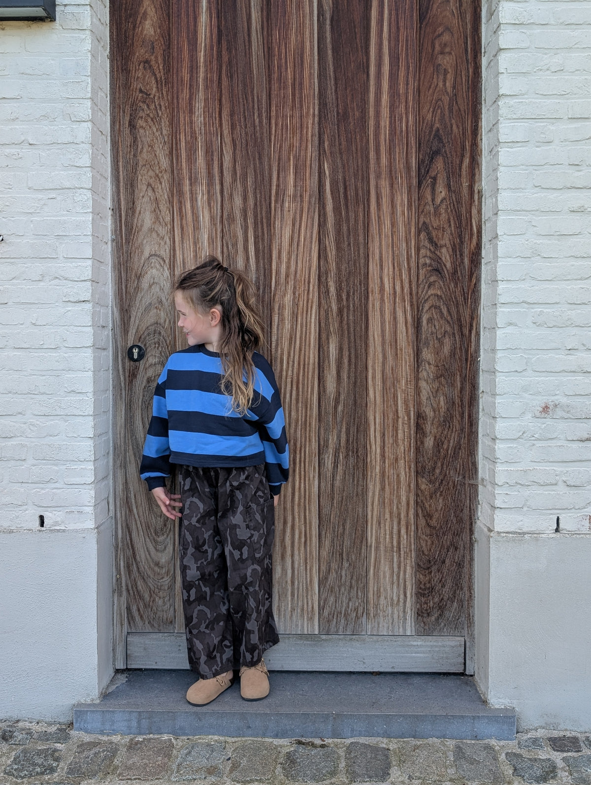 Romi cropped striped sweatshirt