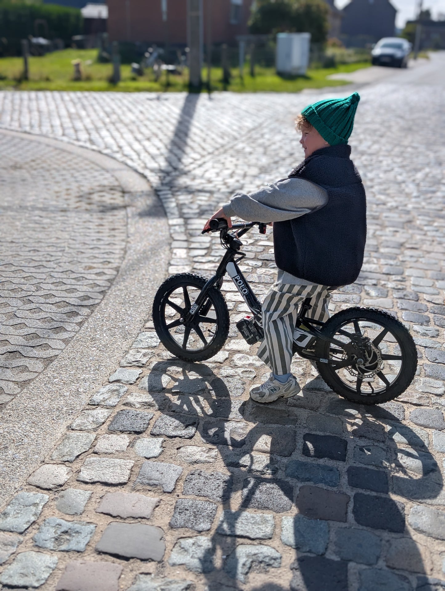 Wide line pants grey