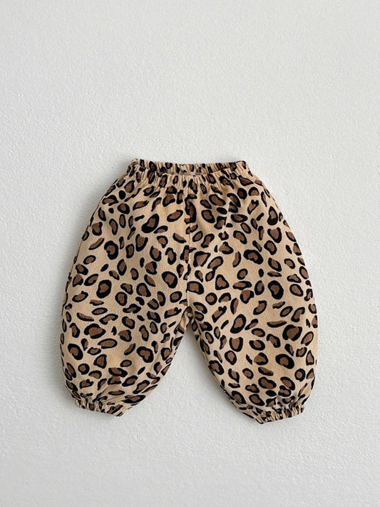 Leopard pants corduroy