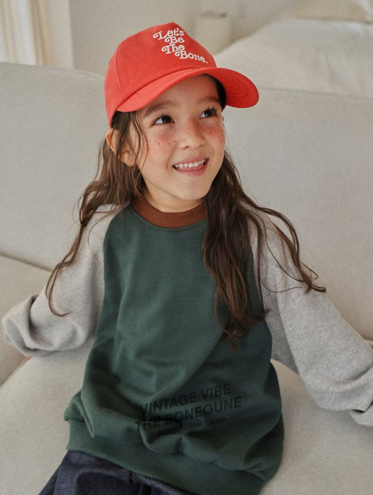 Crayon raglan sweatshirt green