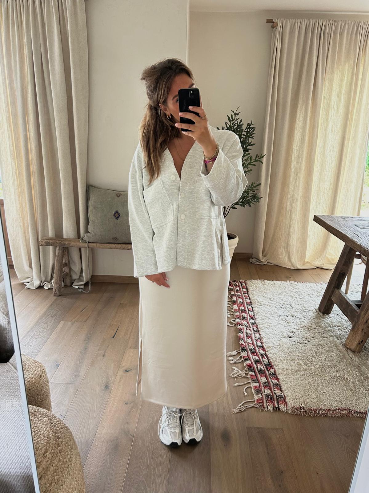 Cardigan Romee white melange