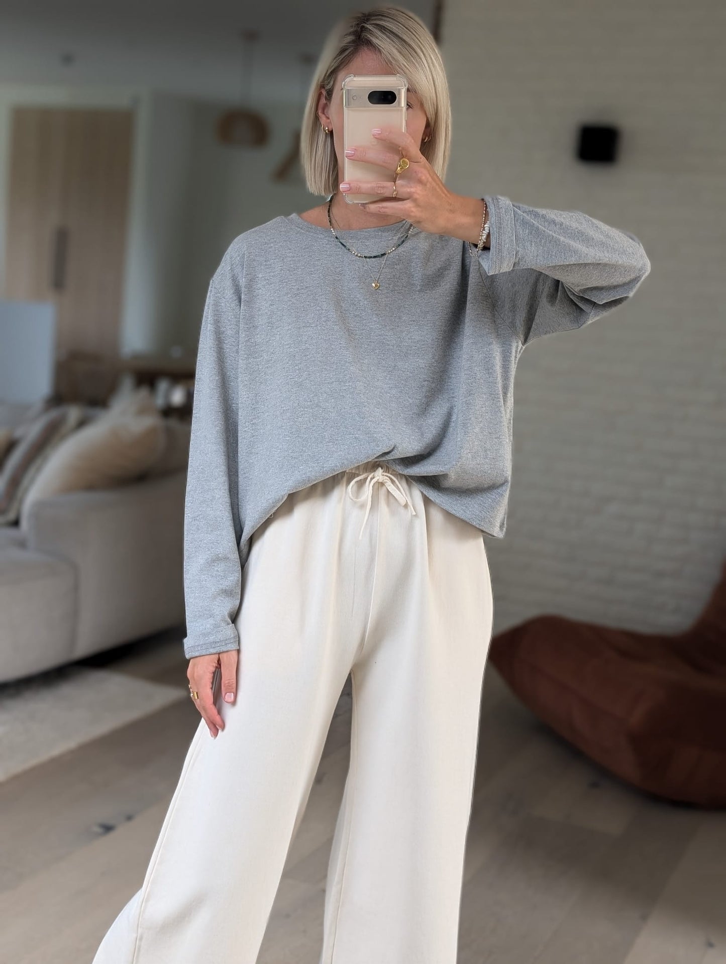 DEUXPOURDEUX THE LABEL - Kiki longsleeve tee grey