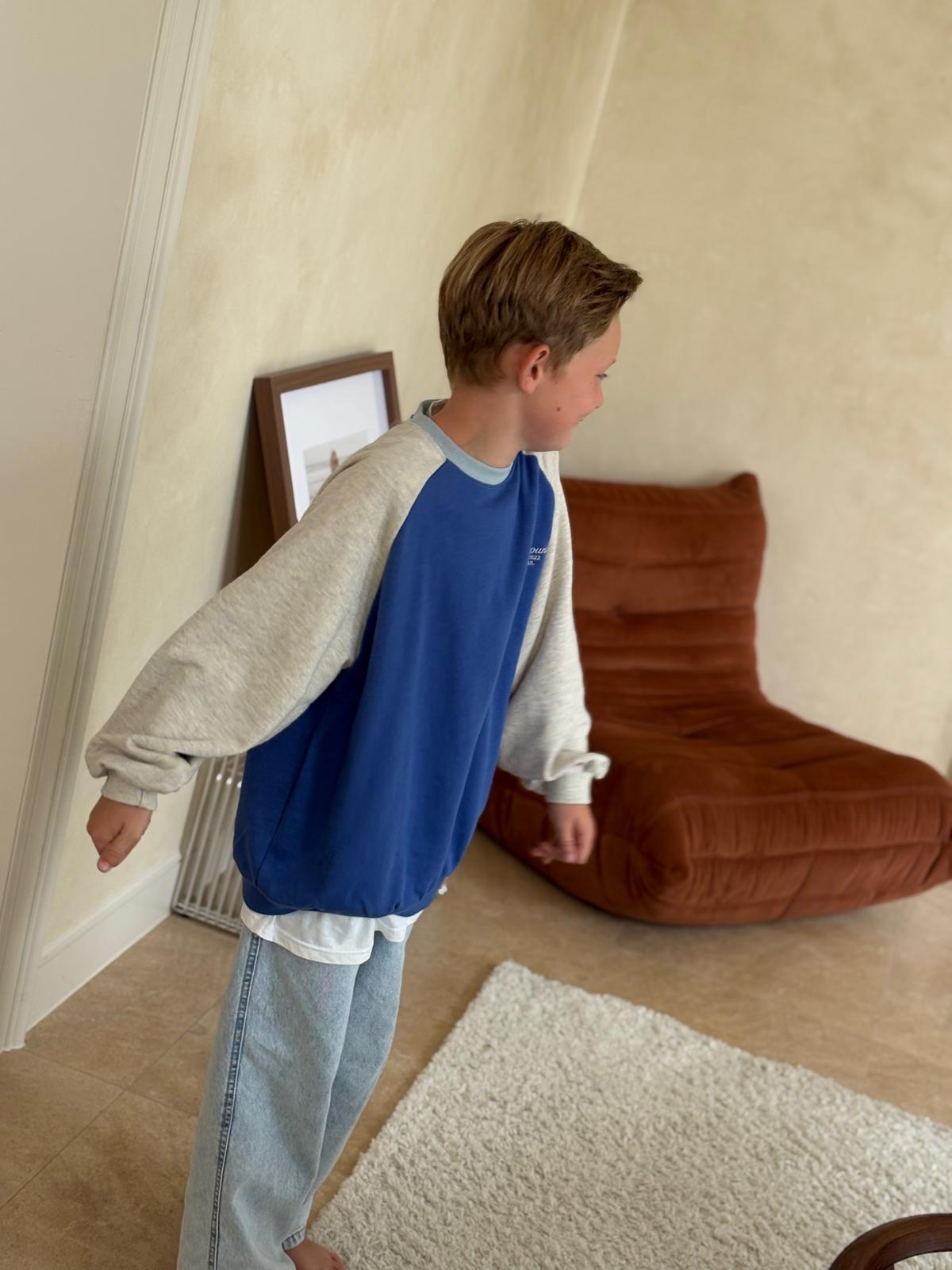 Crayon raglan sweatshirt blue