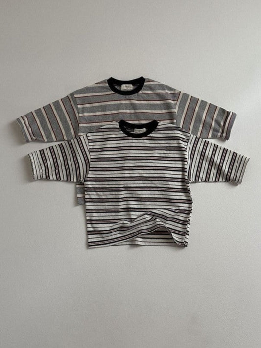 Striped tee cream navy