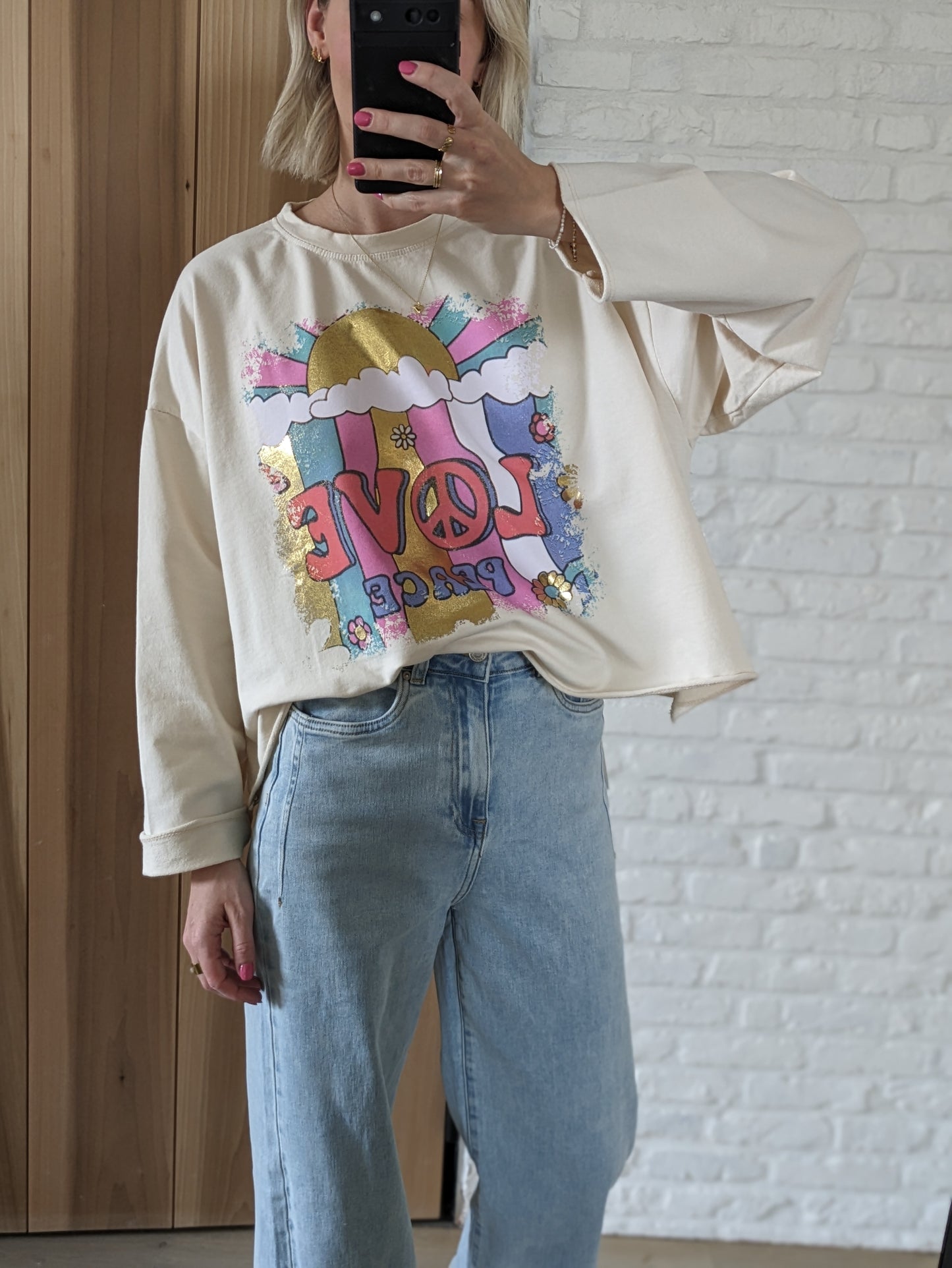 Sweater love&peace cream