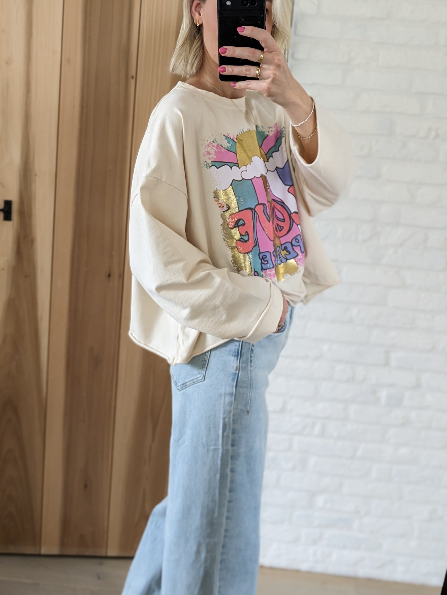 Sweater love&peace cream