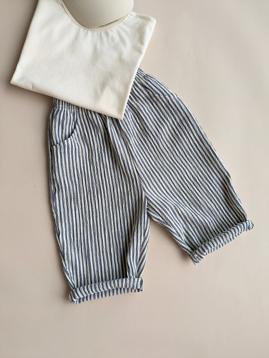 Striped broek blauw