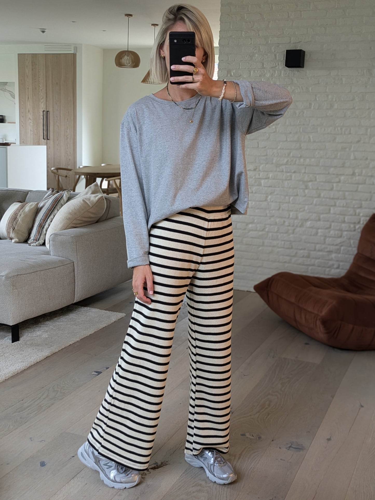 Striped broek