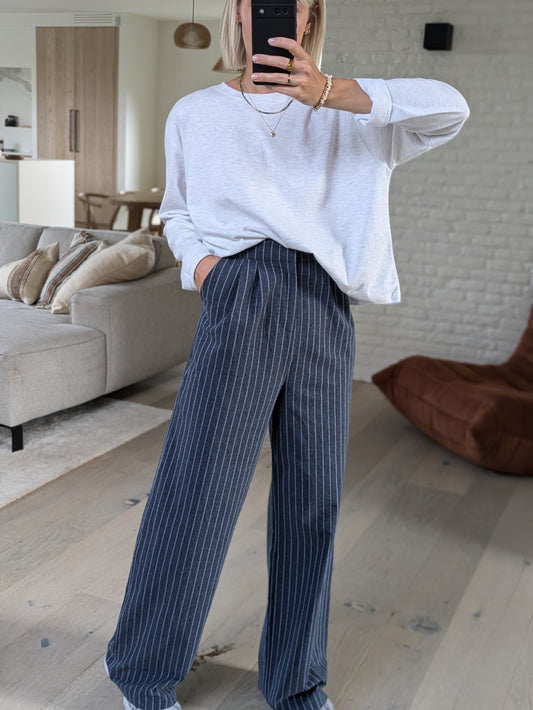 Striped Nancy pants blue