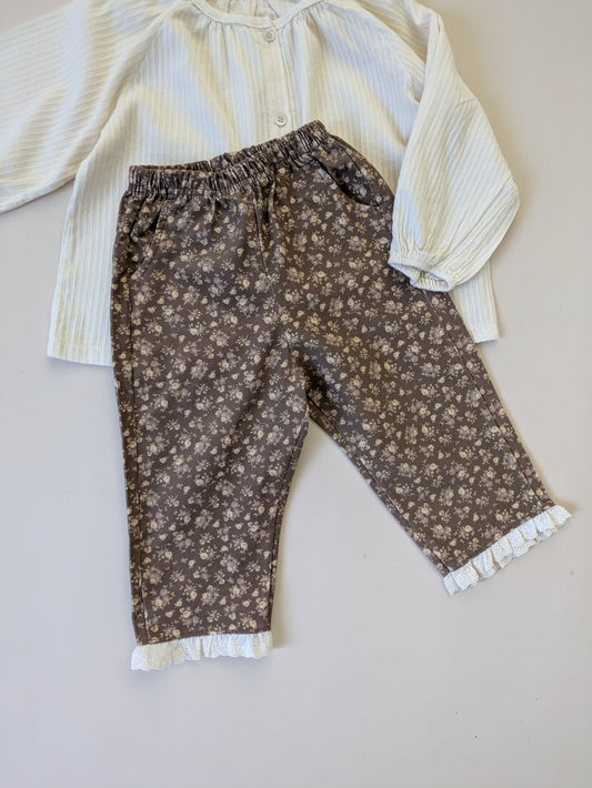 Flower pants brown