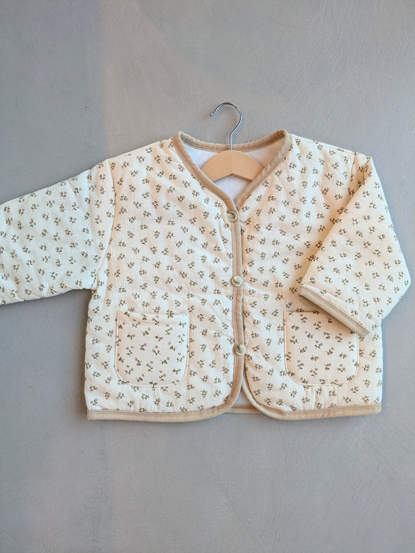 Flower jacket beige