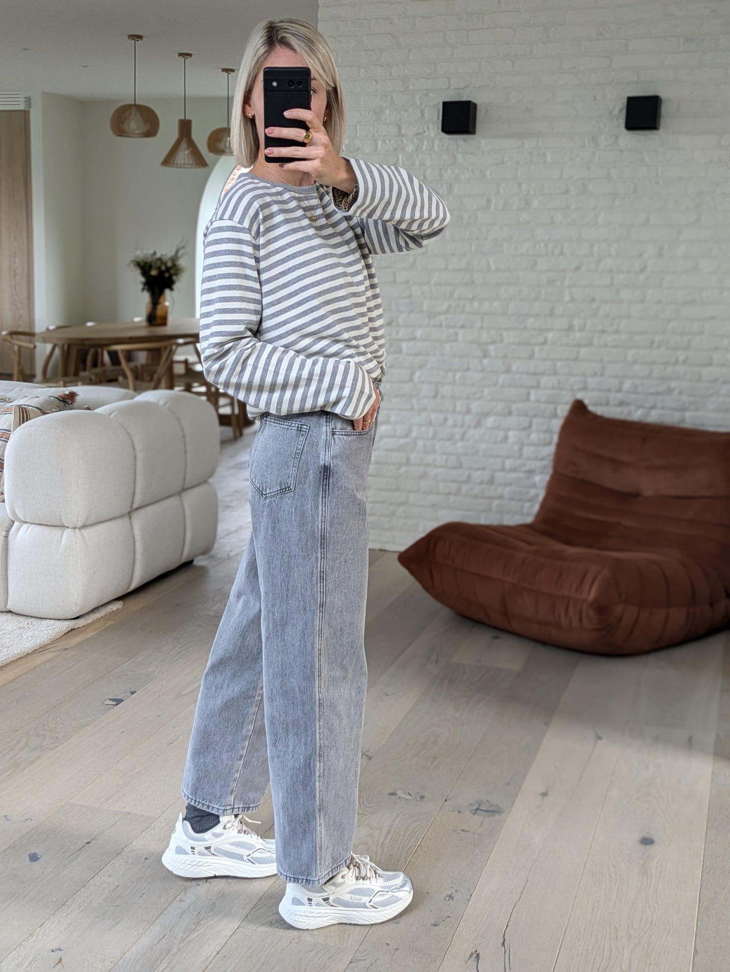 Bobo jeans grey cropped fit