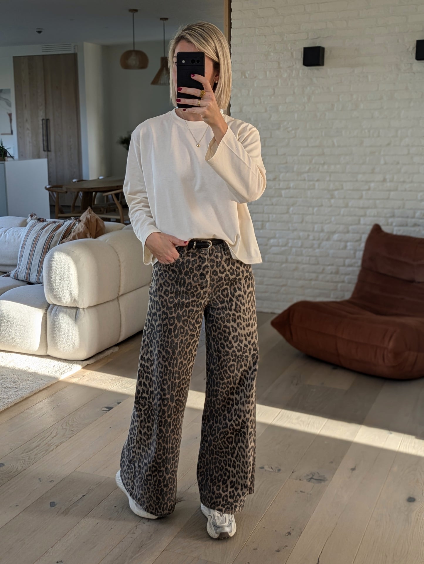 Leopard pants Ruby wide fit