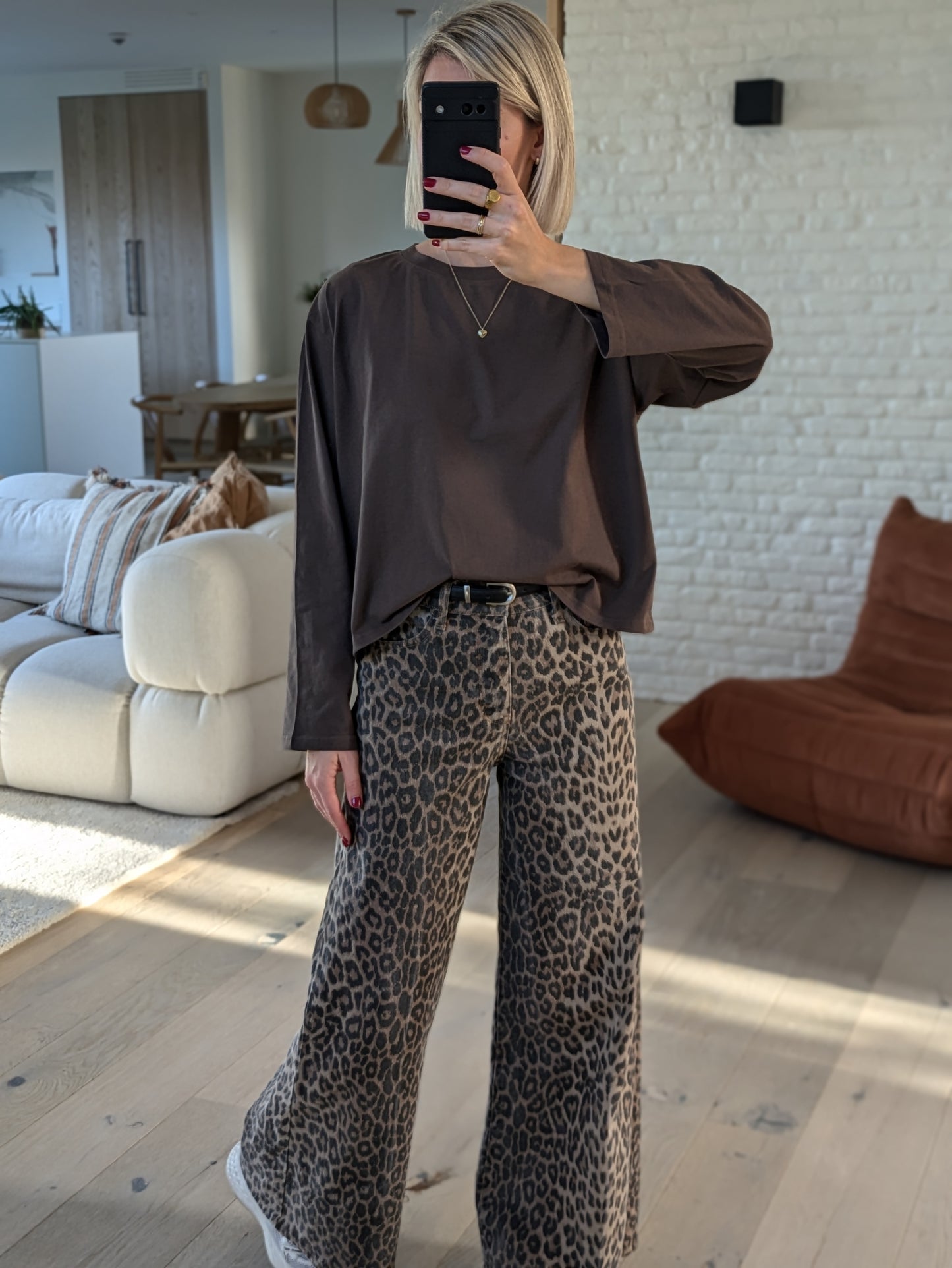 Leopard pants Ruby wide fit