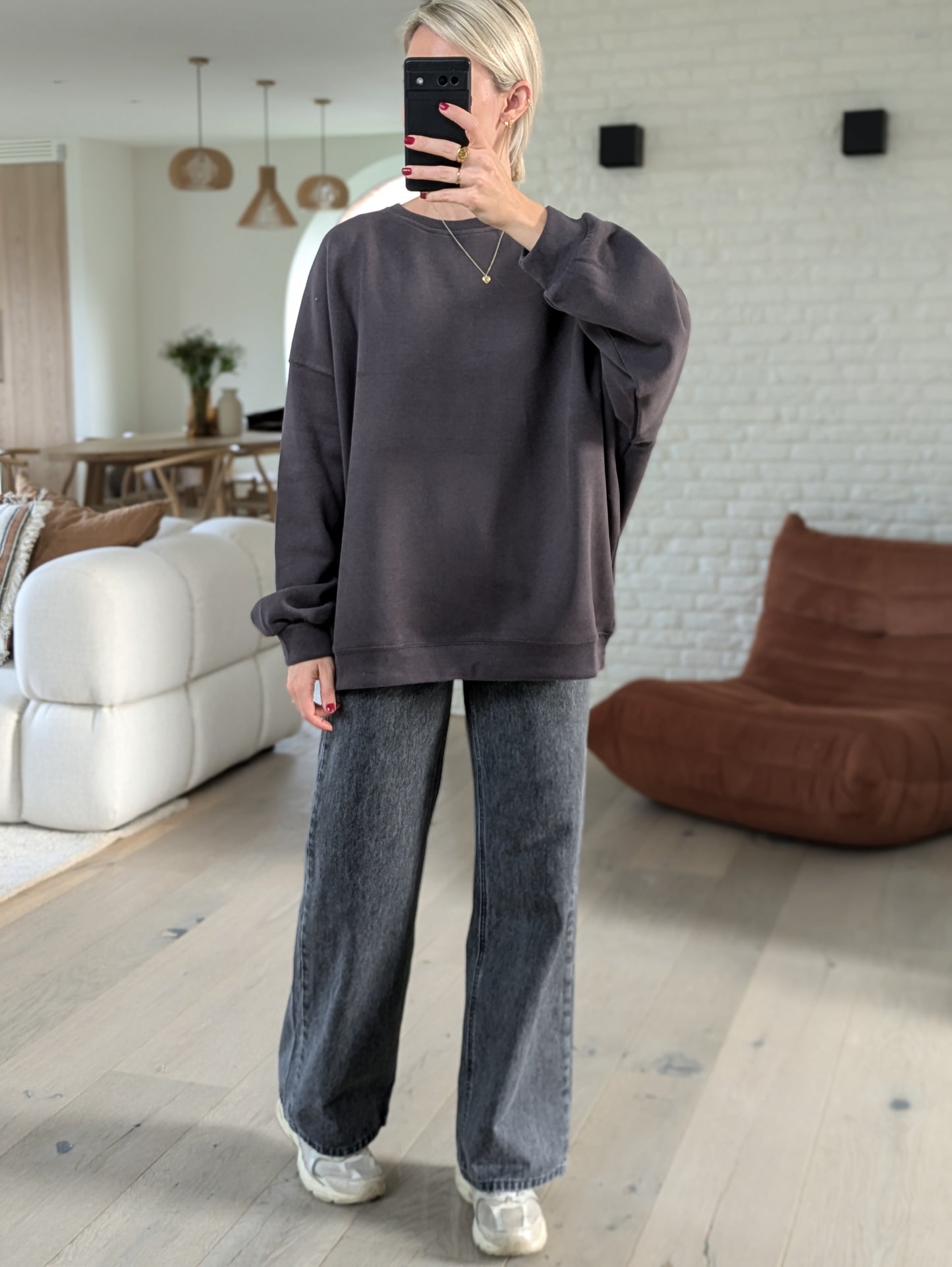 Oversized sweater Gisèle charcoal