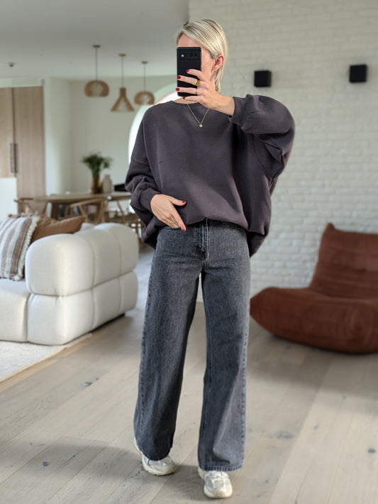 Oversized sweater Gisèle charcoal