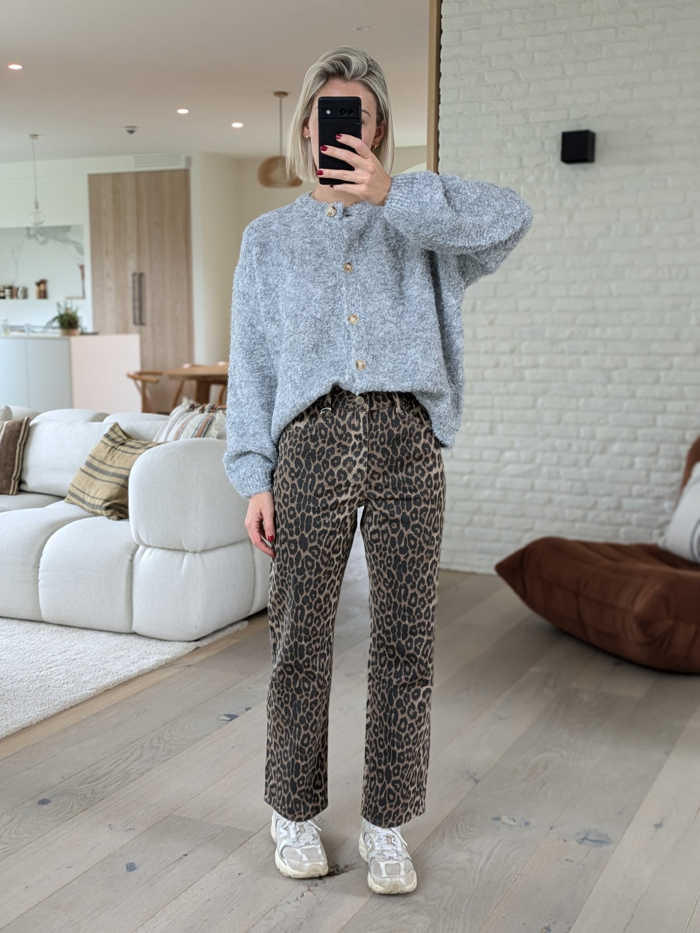 Leopard pants Amy straight fit