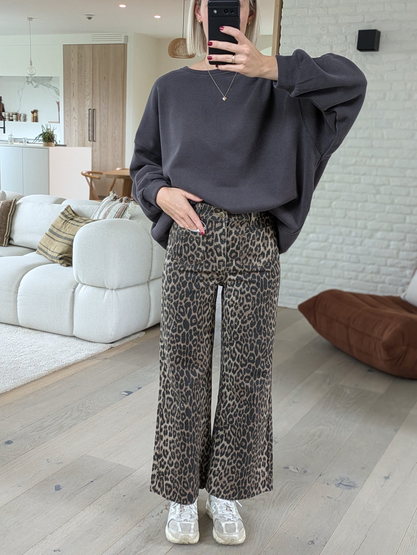 Leopard pants Ruby flared fit